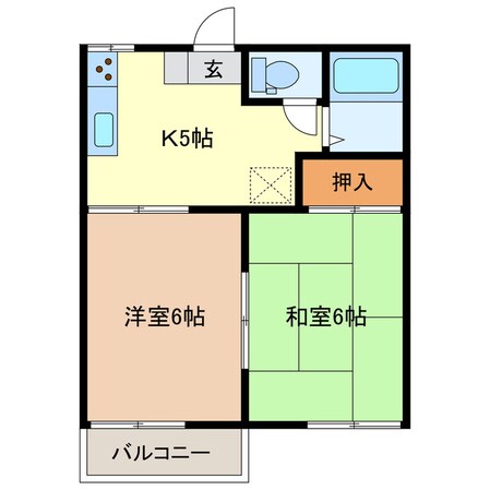 ハイツ東砂原の物件間取画像